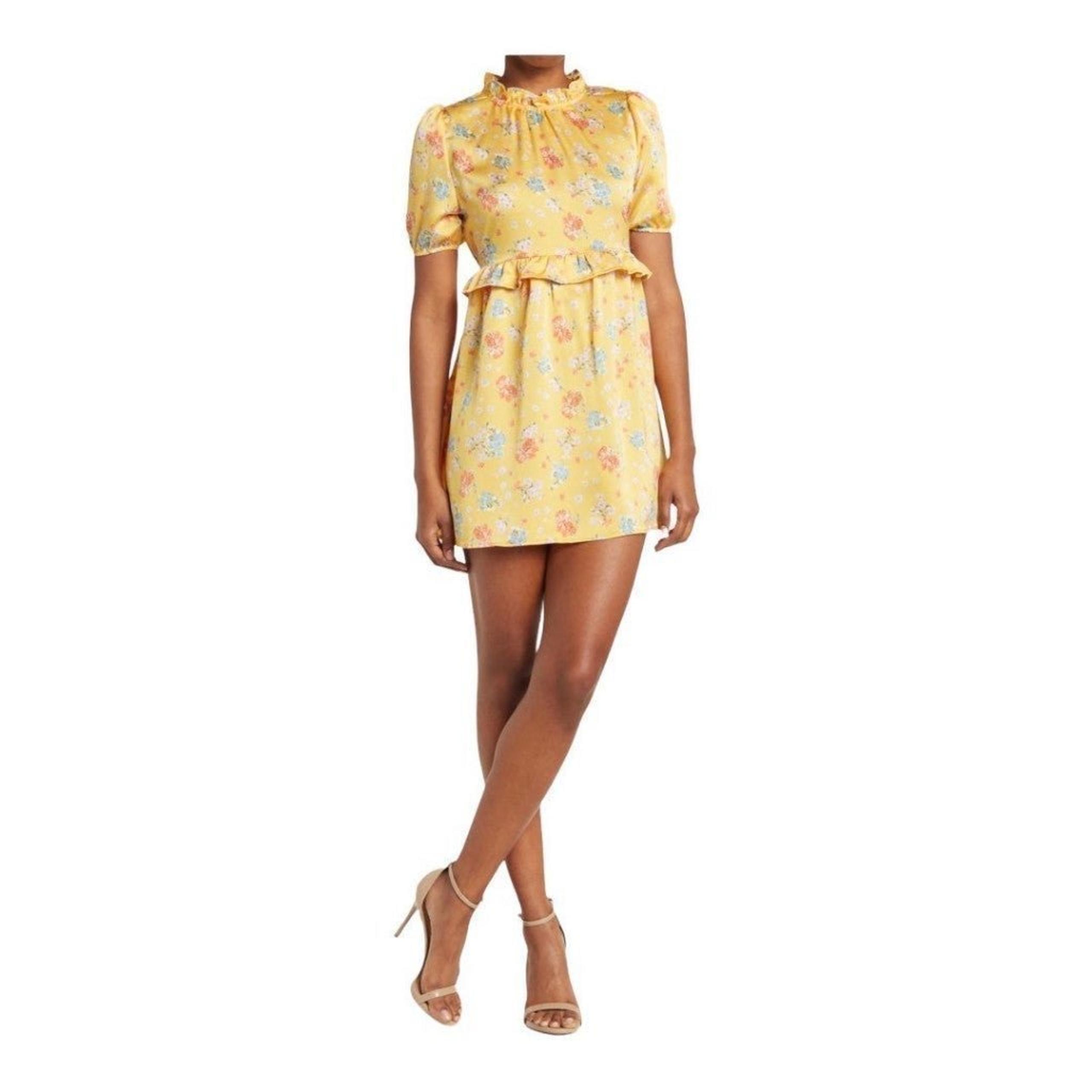 Velvet Torch Puff sleeve dress size (Medium)