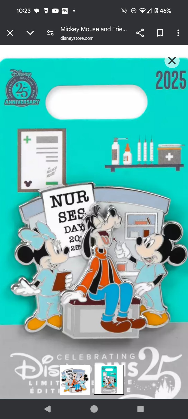 2025 Disney parks Nurse's Day Pin - LIMITED RELEASE