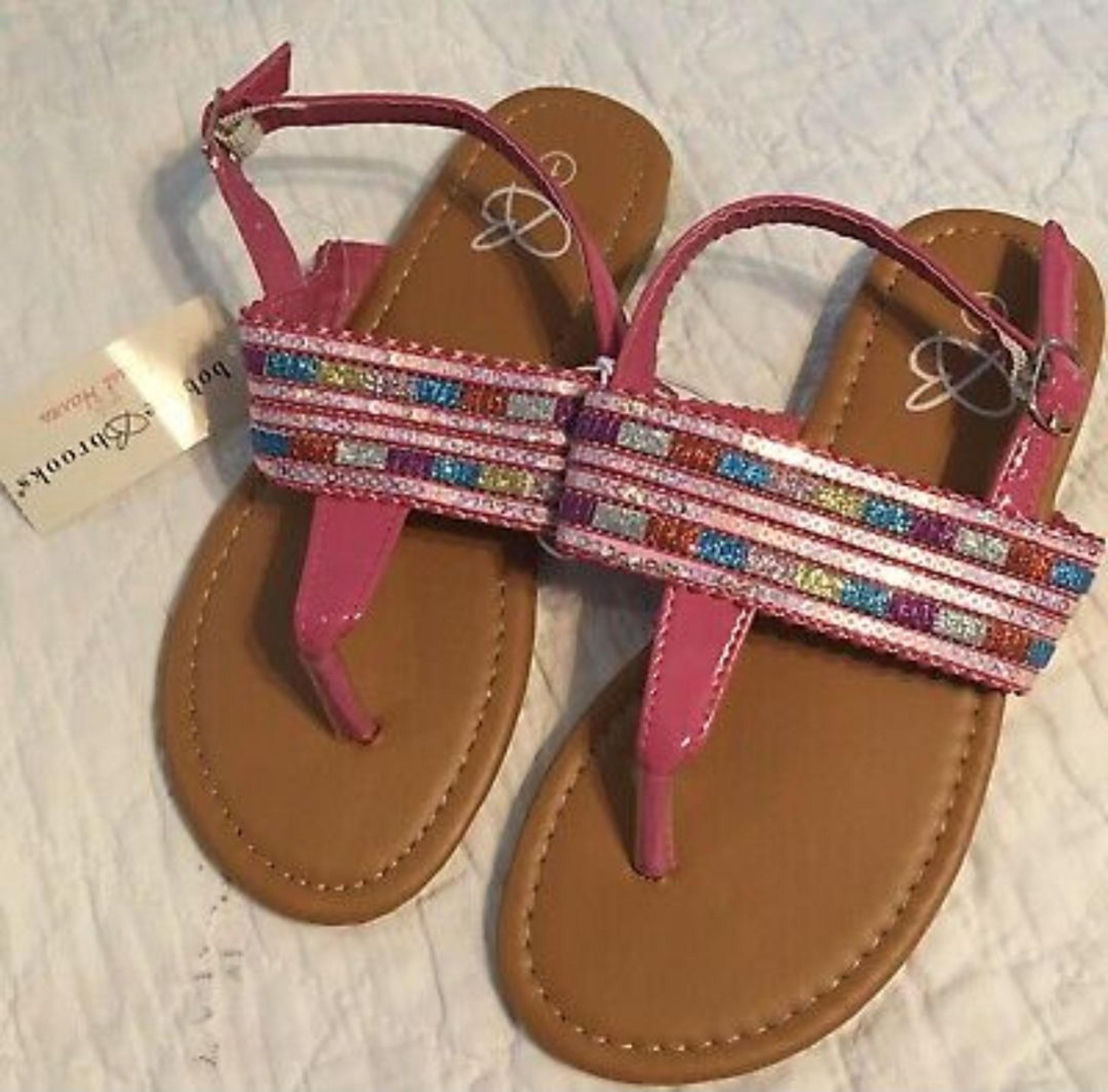 -NEW BOBBIE BROOKS GIRLS SIZE 3 SANDALS