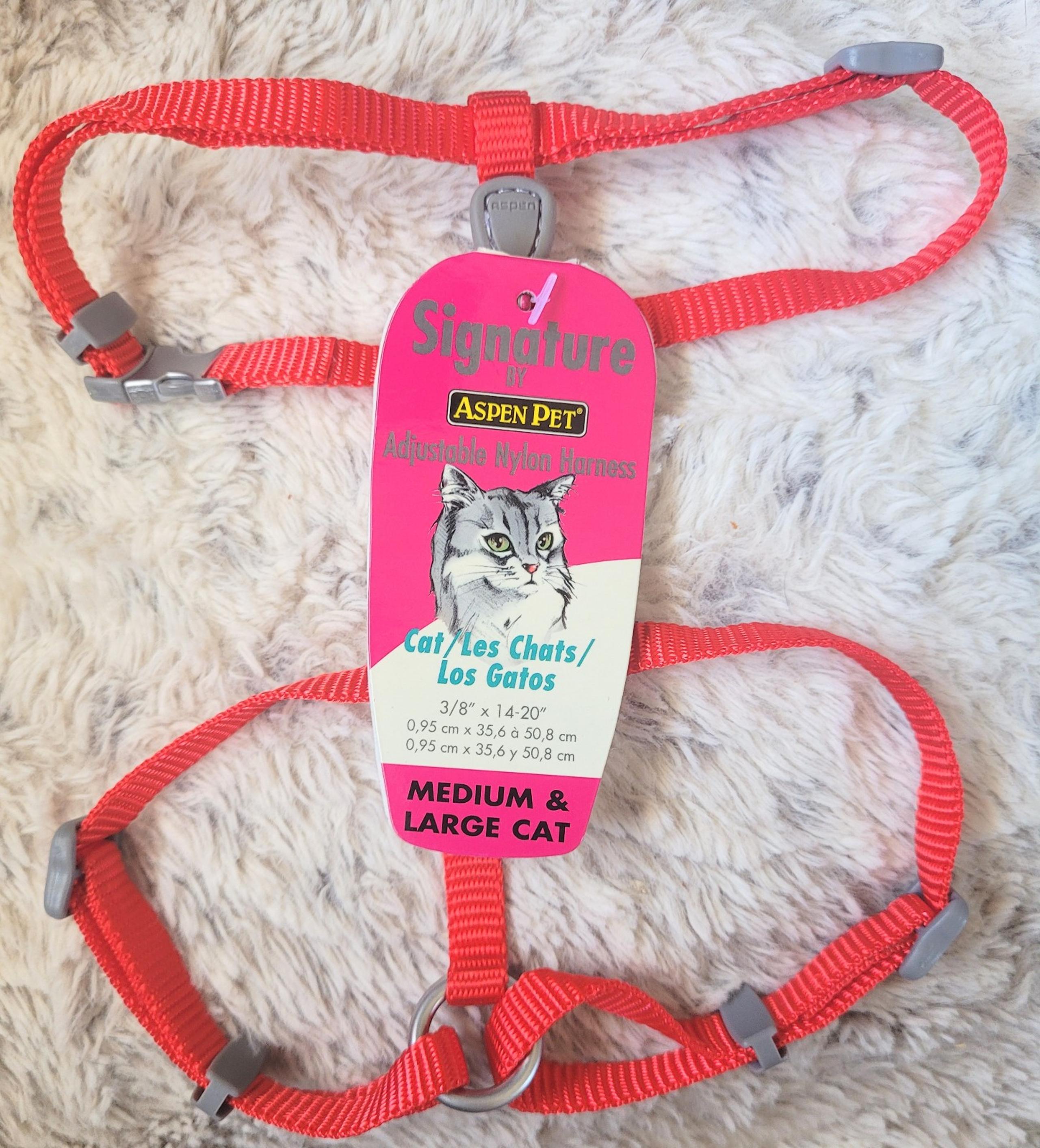 New Red Aspen Pet Adjustable Medium/Large Cat Pet Dog Harness  14"-20" Girth