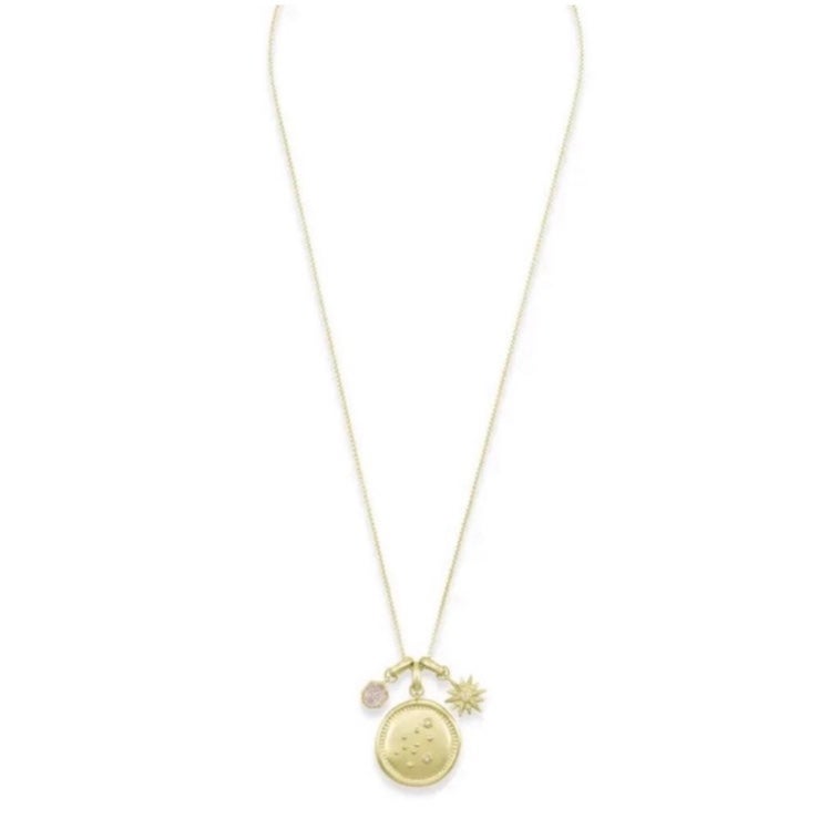 NWT KENDRA SCOTT 14K Gold Plated Aquarius Charm Necklace