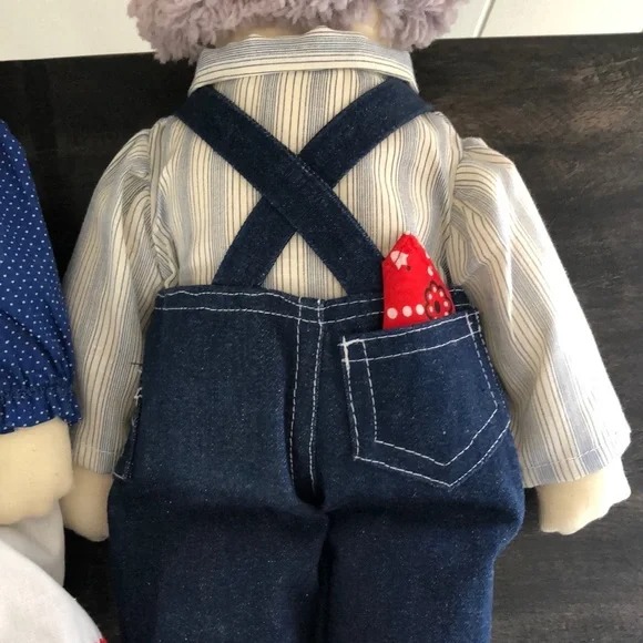 Adorable Vintage Folk Art! Handmade Dolls! Set of Cute Grandma and Grandpa EUC!