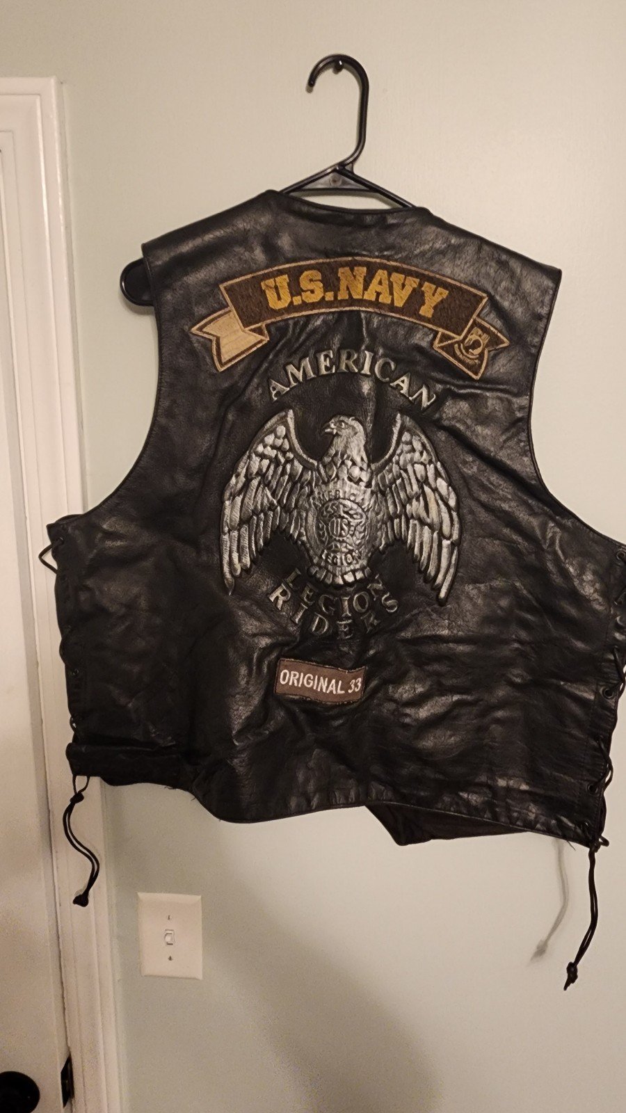 Vintage tyca leather motorcycle vest