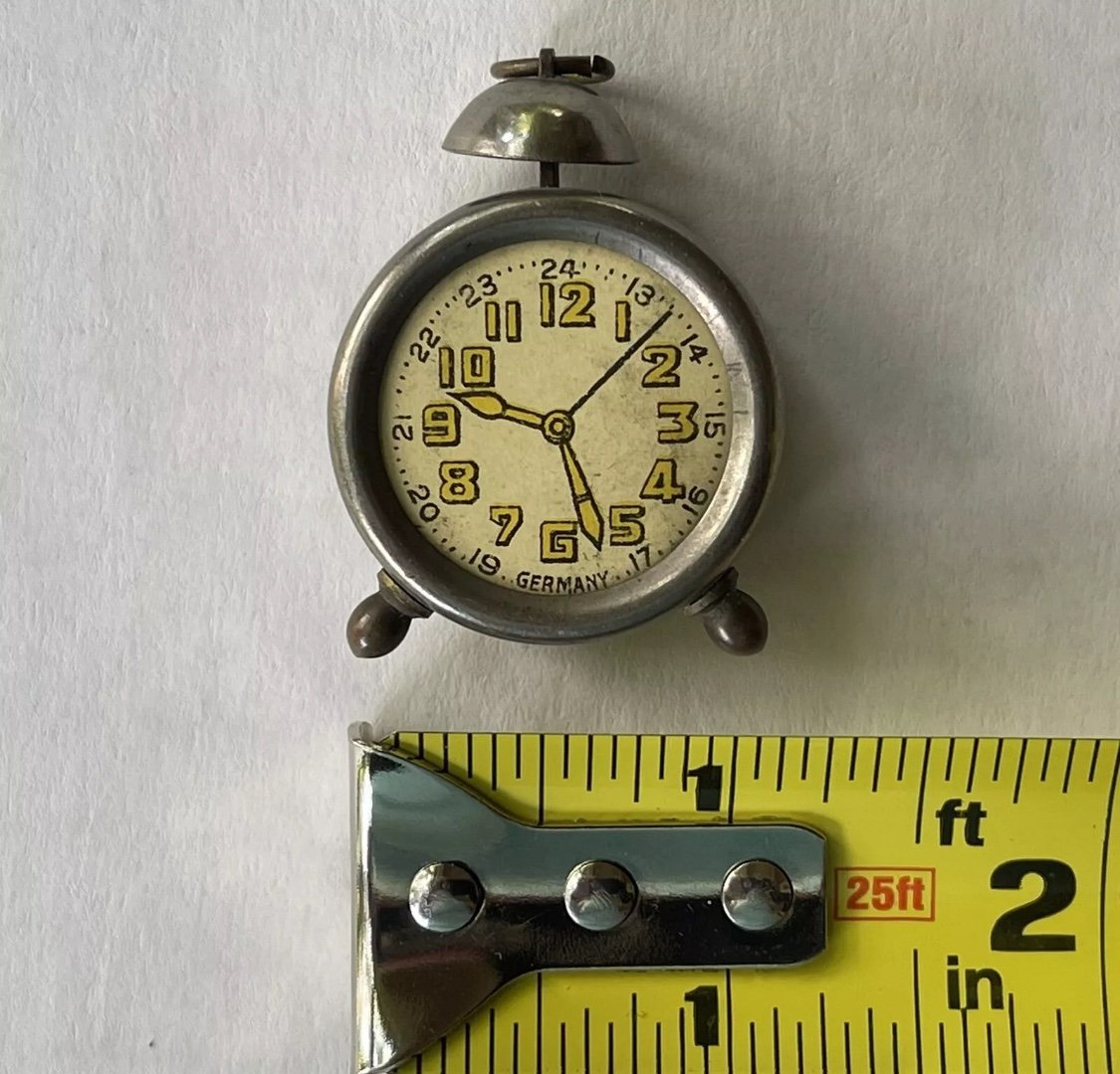 Vintage Alarm Clock Manual Pencil Sharpener from Germany