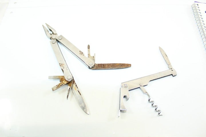 Lot of 2 Barware Multi Pocket Tools