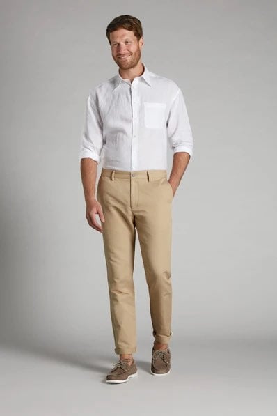 Spoke A build cotton linen trouser khaki pants professional causal waist 32
