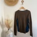 Urban Outfitters UO BDG Oversized Long Sleeve Ribbed Henley Pullover Green Blue