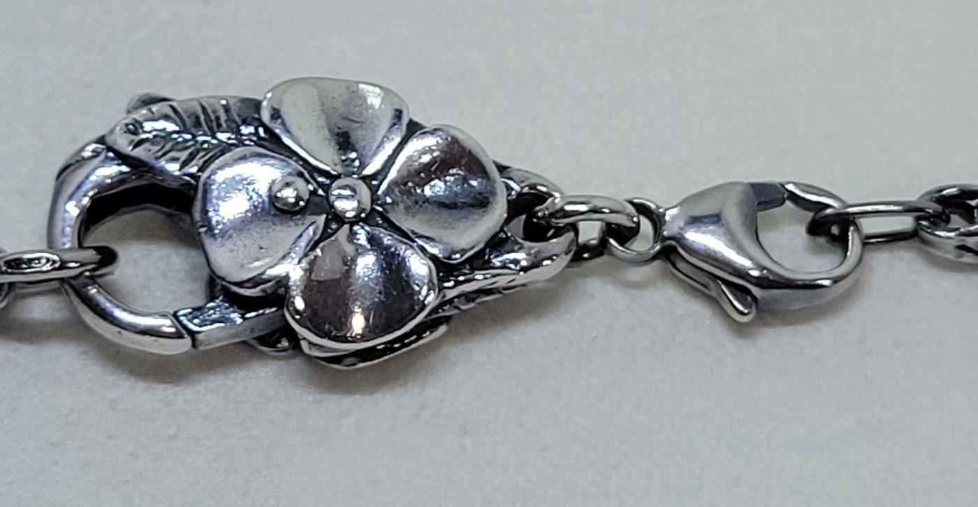 Authentic Trollbead Silver Big Flower Clasp