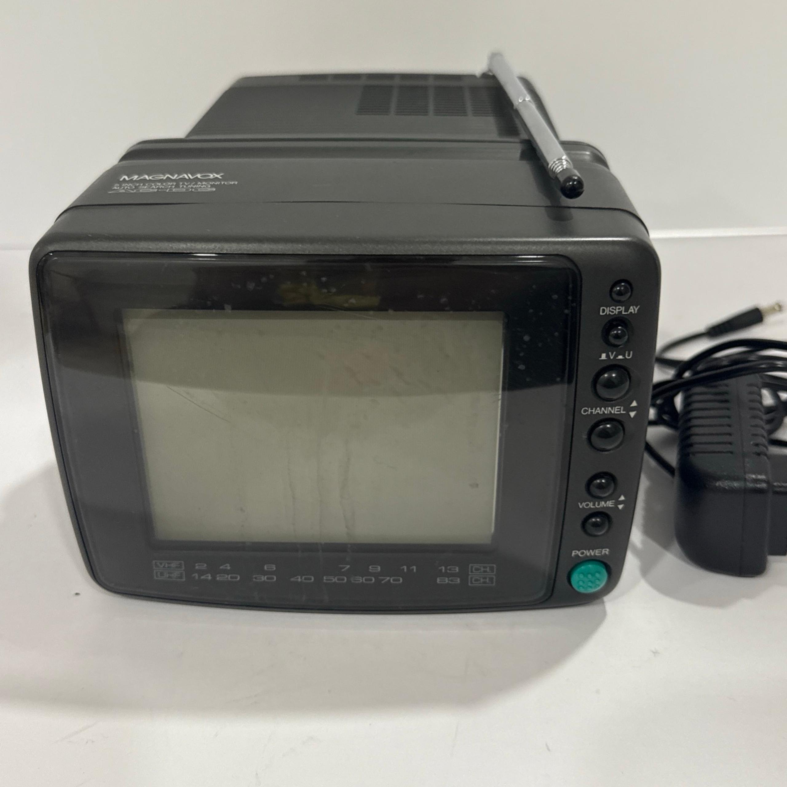 Vintage Magnavox 5-Inch Color TV Retro Gaming RV Travel Camping Tested 1993