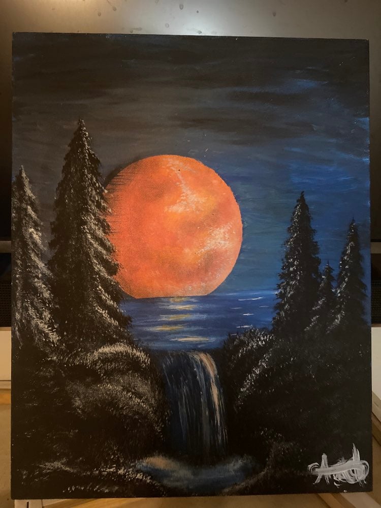 Hand painted painting on canvas