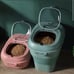 Foldable in 2 sizes Pet dry food storage with wheels, magnet cover