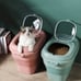 Foldable in 2 sizes Pet dry food storage with wheels, magnet cover