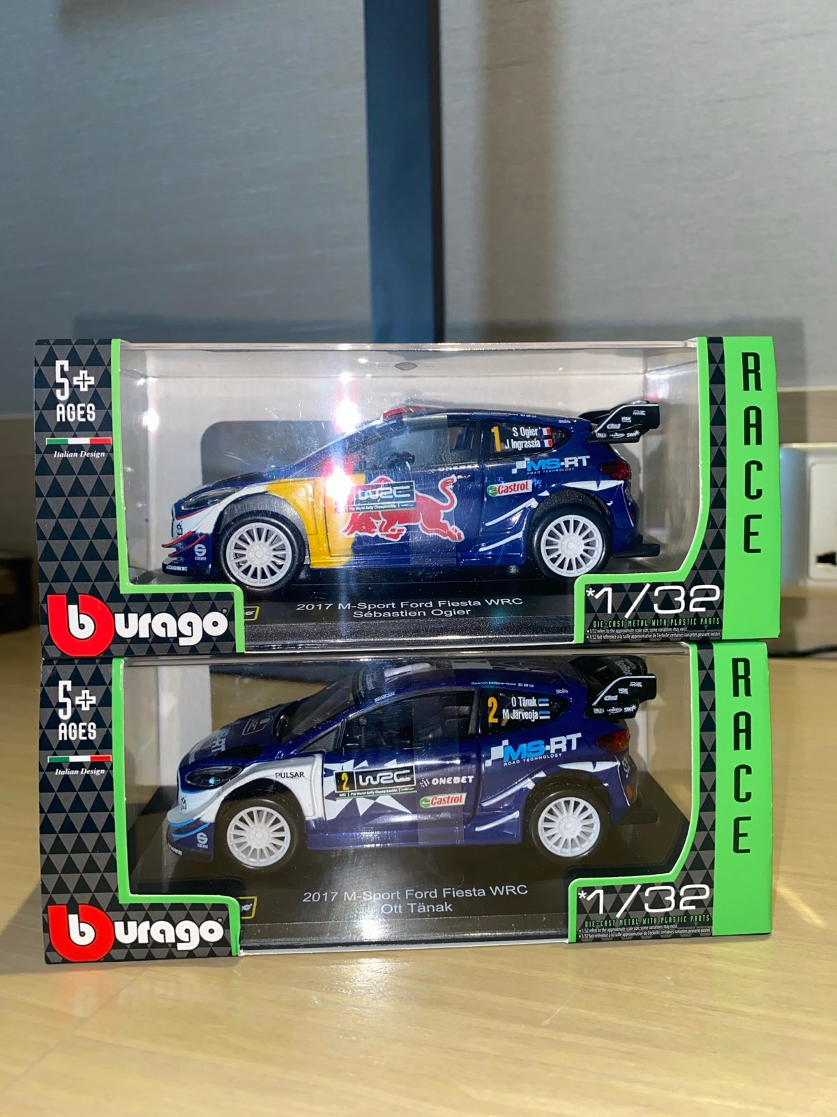 Lot of (2) 1:32 2017 M-Sport ford fiesta WRC