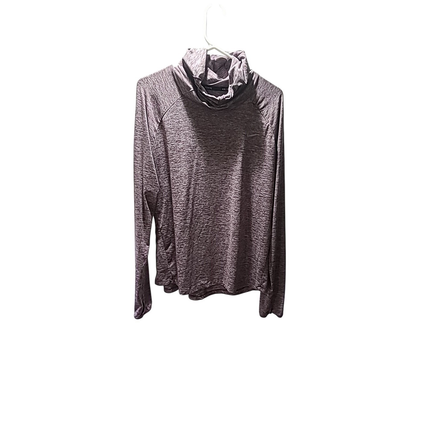 Nike Dri Fit Running Long Sleeve Hooded Sweatshirt Women's XL Purple