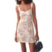 Reformation Humphrey Sleeveless Mini Dress Christina Blue Yellow