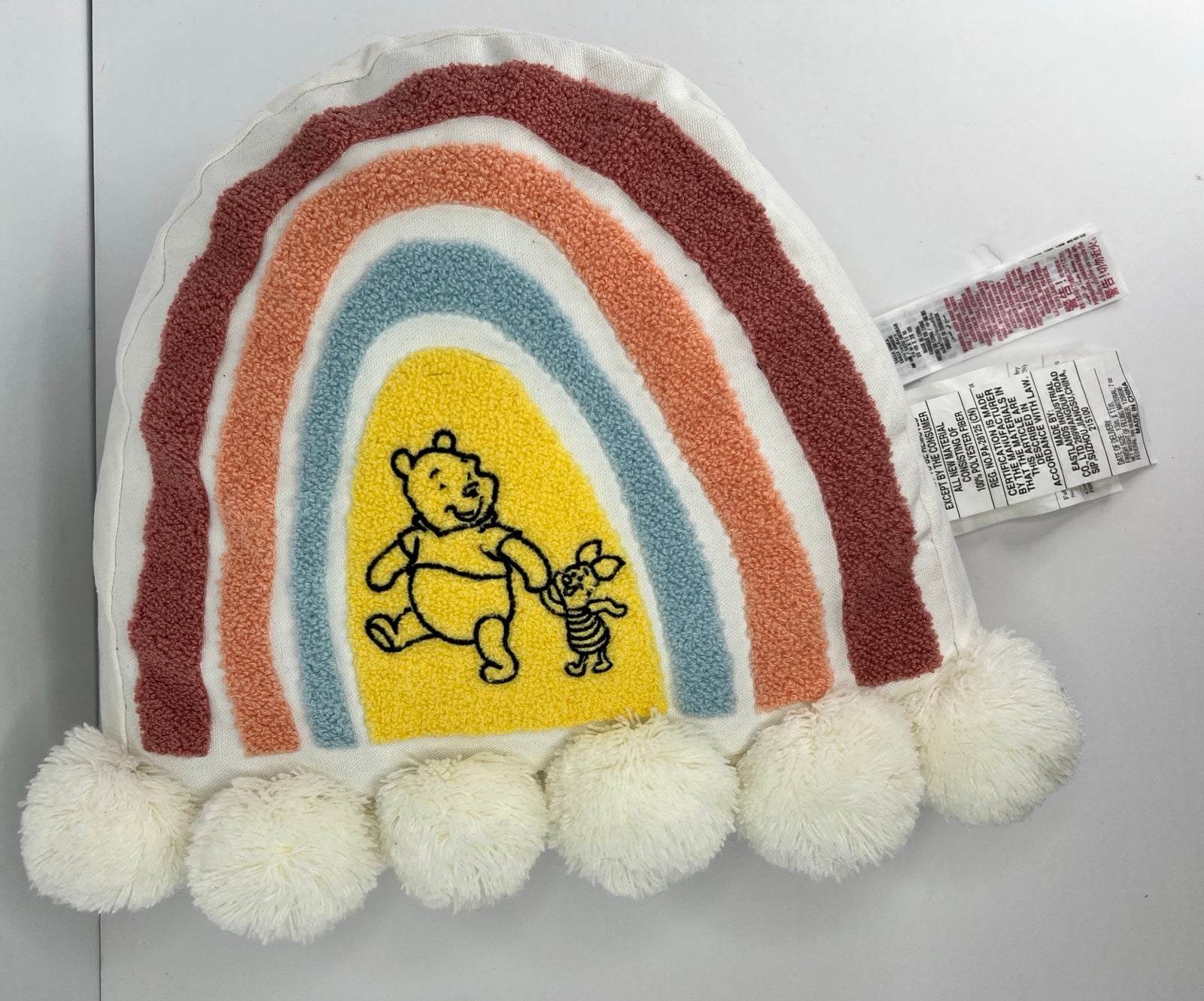 Disney Rainbow Pillow Winnie the Pooh Piglet A Snuggly Sort of Day