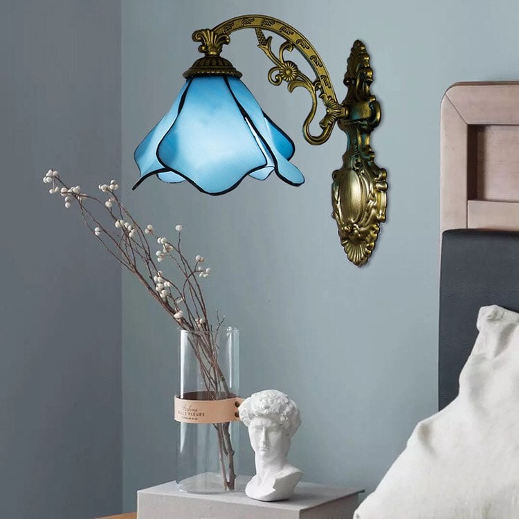 Wall Lights with Colored Glass Sconce