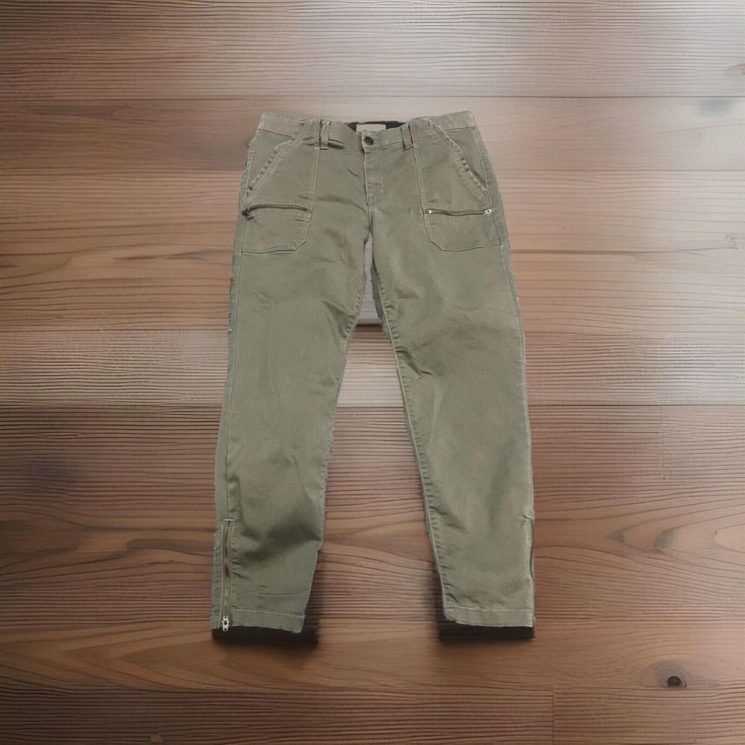 Knox Rose Womens Cargo Pants Size 14 Olive Green Ankle Zip