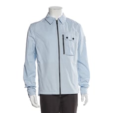 BELSTAFF Rail Overshirt Jacket Men Sz Medium New Sample Sky Blue Tactical