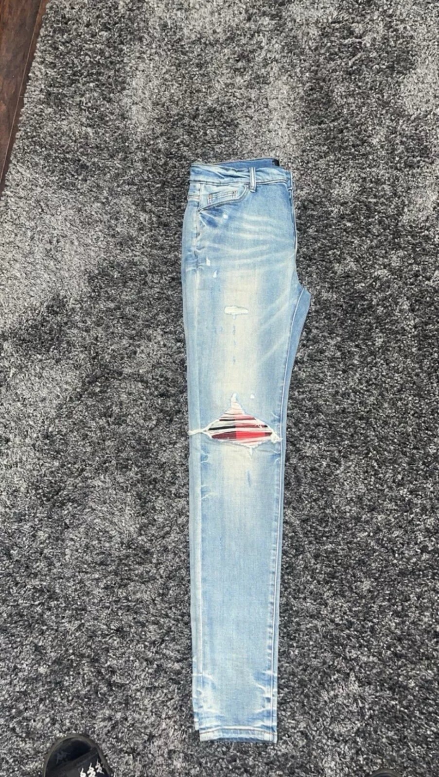 AMIRI MX1 RED PLAID PATCHES