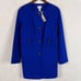 NEW Chico's Pea Coat Women's Small (0) Ponte Button Jacket Coat Sapphire Blue