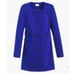 NEW Chico's Pea Coat Women's Small (0) Ponte Button Jacket Coat Sapphire Blue