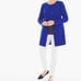 NEW Chico's Pea Coat Women's Small (0) Ponte Button Jacket Coat Sapphire Blue
