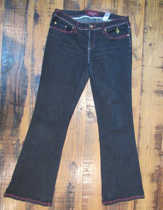 Y2K Baby Phat Low Rise Flare Rhinestone Jeans Women's Size 11 35 Waist