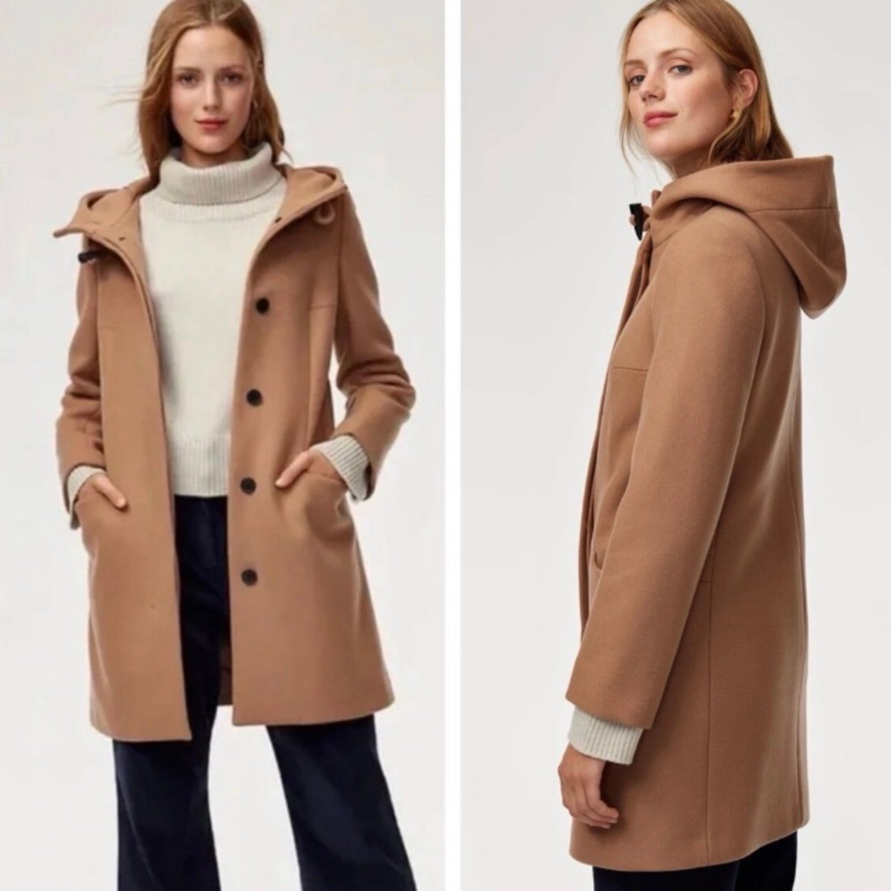 BUNDLE Aritzia Babaton Pearce Wool Coat with Hood