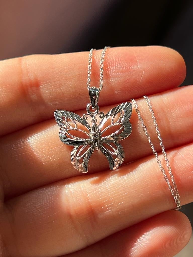 14k Butterfly pendant