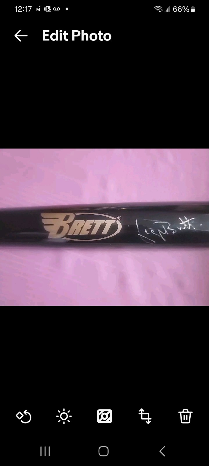 George Brett autographed baseball bat authentic