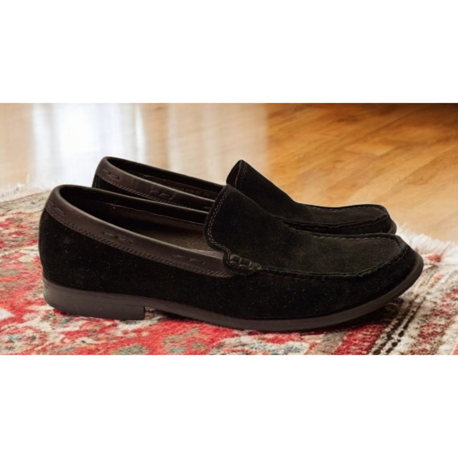 John Varvatos USA Men's Black Suede Leather Loafers Size 9 M
