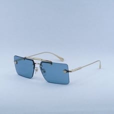 New Versace VE2245 100280 Sunglasses - Gold Frame, Blue Lenses