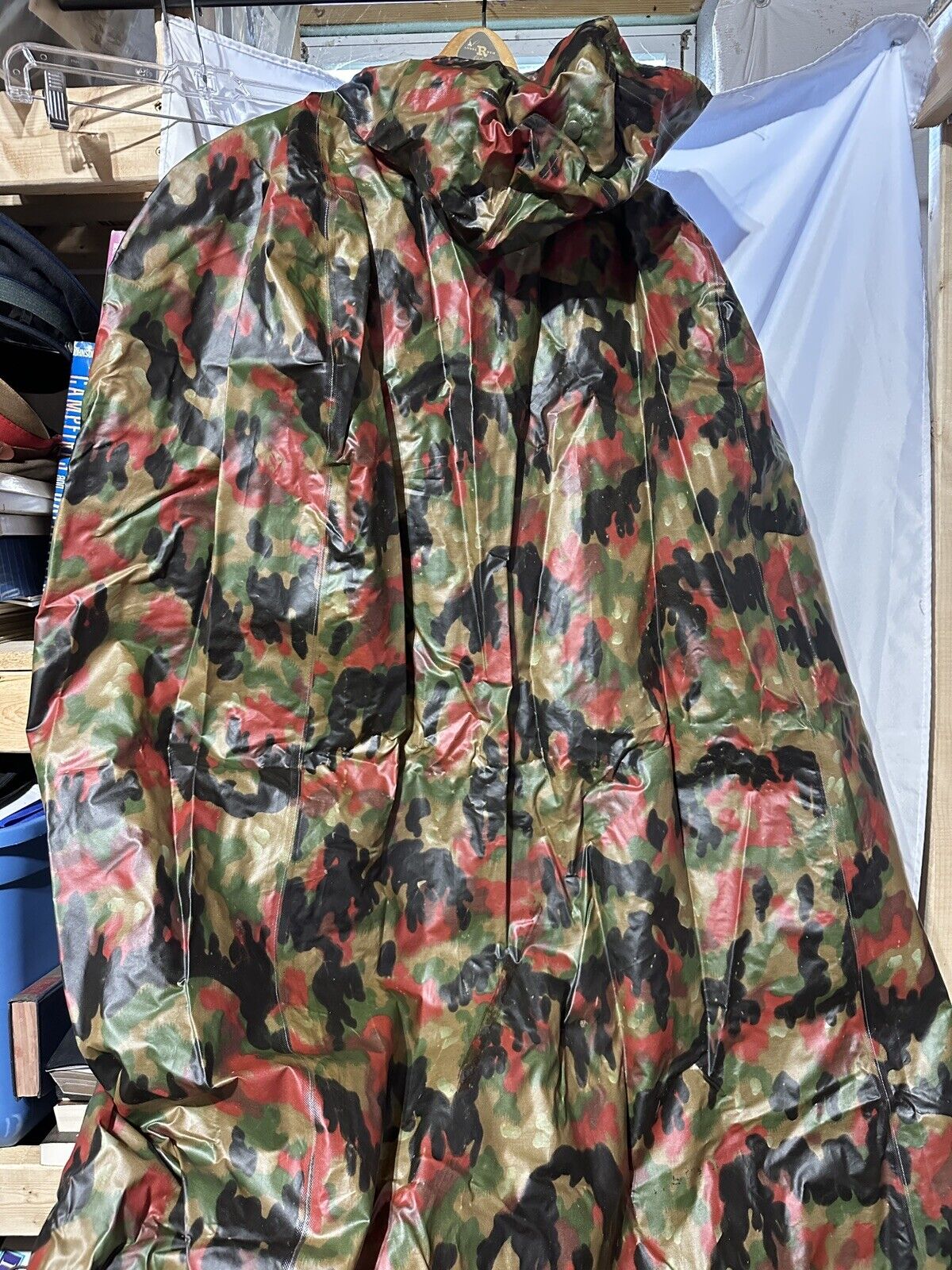 VTG Swiss Army Alpenflage Camouflage Wet Weather Poncho Military Waterproof