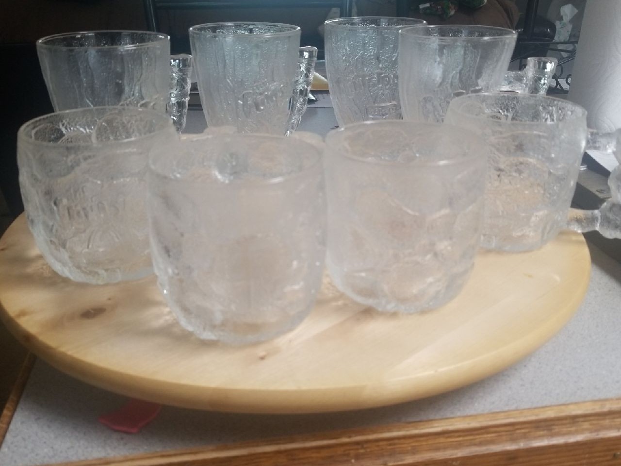 mcdonalds glass flintstone cups