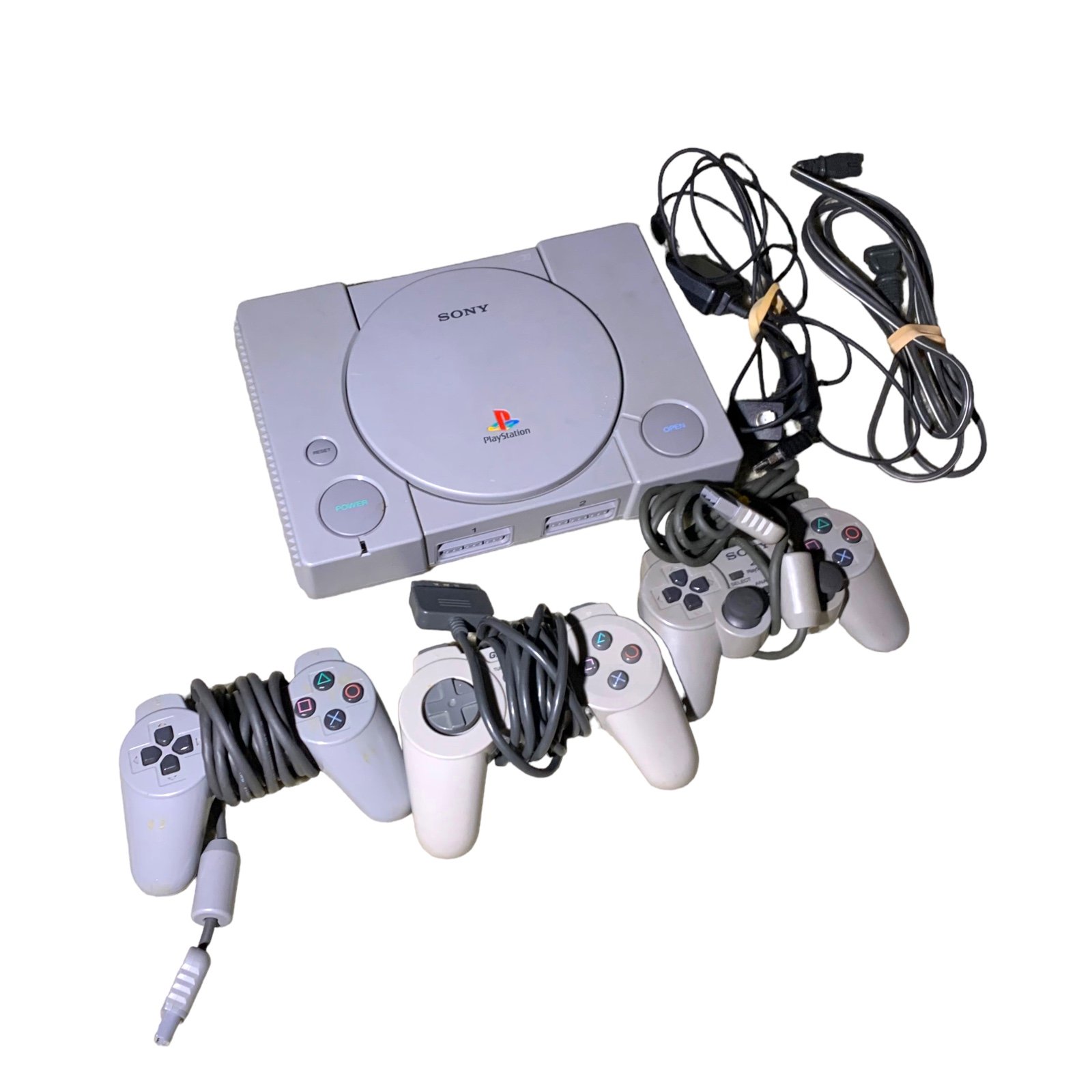Sony PlayStation 1 PS1 Console SCPH-5501 Bundle With Three Controllers