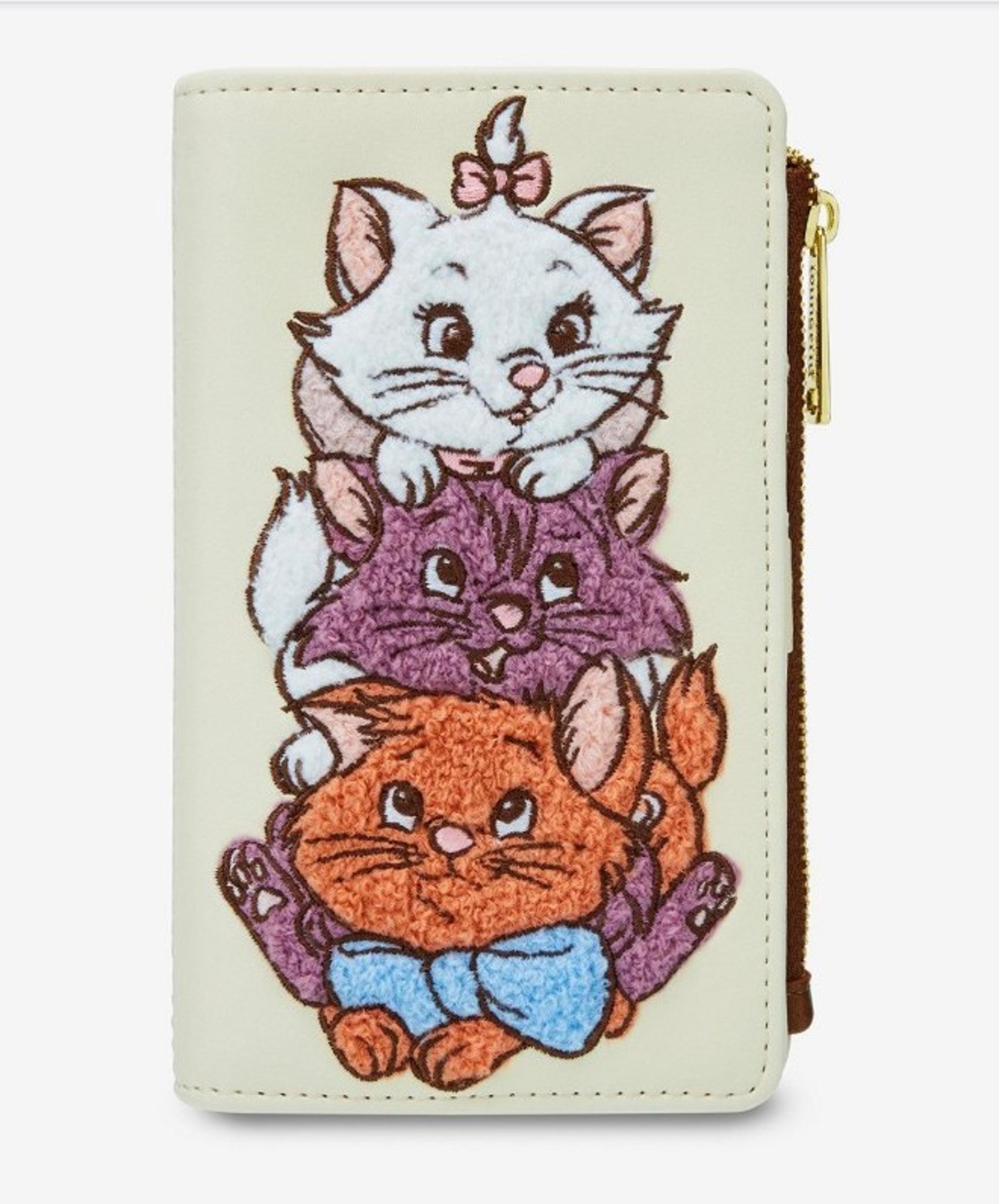 New Women's Loungefly Disney The Aristocats Stacked Kittens Wallet