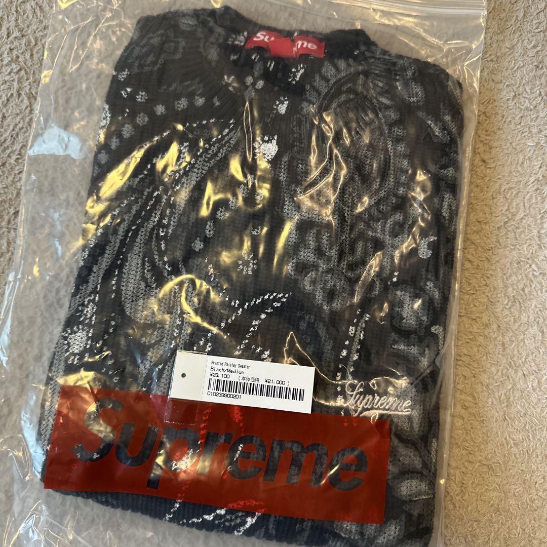 トップス Supreme Printed Paisley Sweater 25 Supreme Printed Paisley Sweater - White XL Trusted Seller