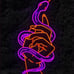 Vivid Bright Purple Snake in Hand LED Night Light Room Wall Art Decoration