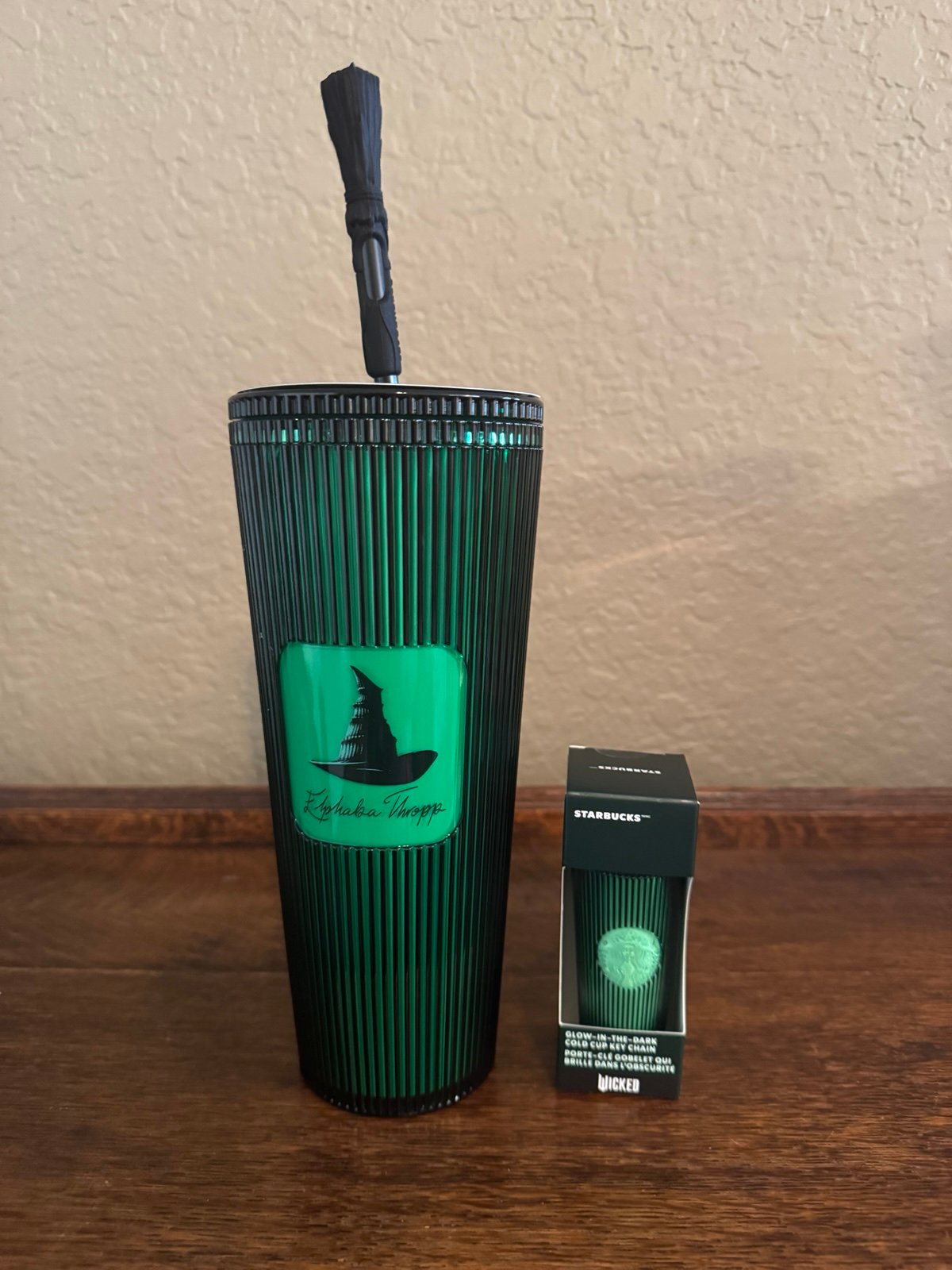 Starbucks Elphaba Glow in the Dark Tumbler & Matching Keychain