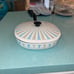 Vintage Atomic Enamel Frying Pan With Lid Multicolor MCM Mid Century Modern