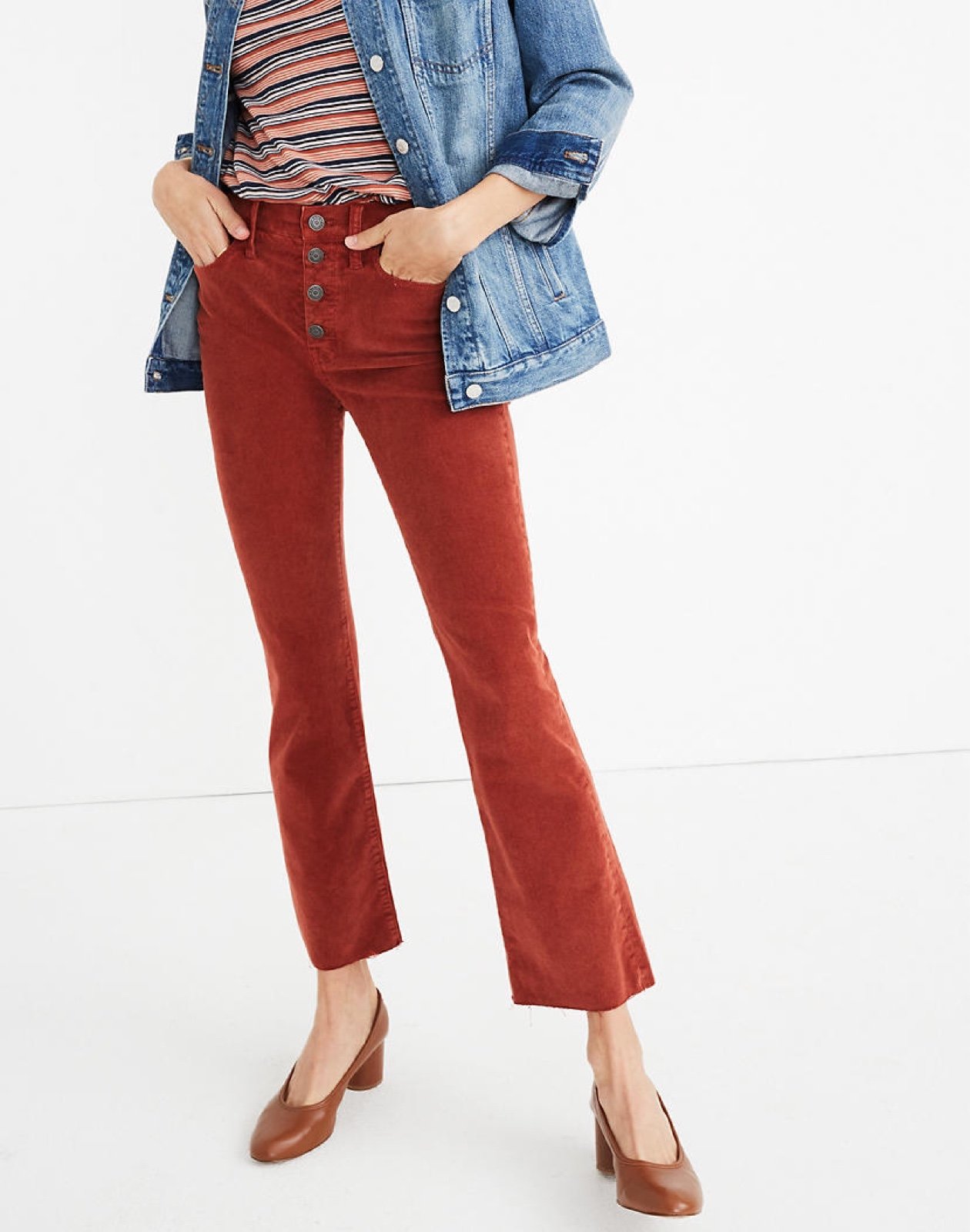 Madewell Petite Cali Demi-Boot Jeans: Corduroy Edition