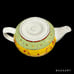 VTG PIER 1 Porcelain Sake Teapot & 4 Cups Set Burgandy Vine & Yellow Bumble Bees