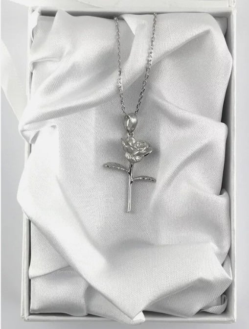 FINAL FANTASY XIV Elpis Flower Silver SV925 Necklace Pendant Figure Eorzea FF 14