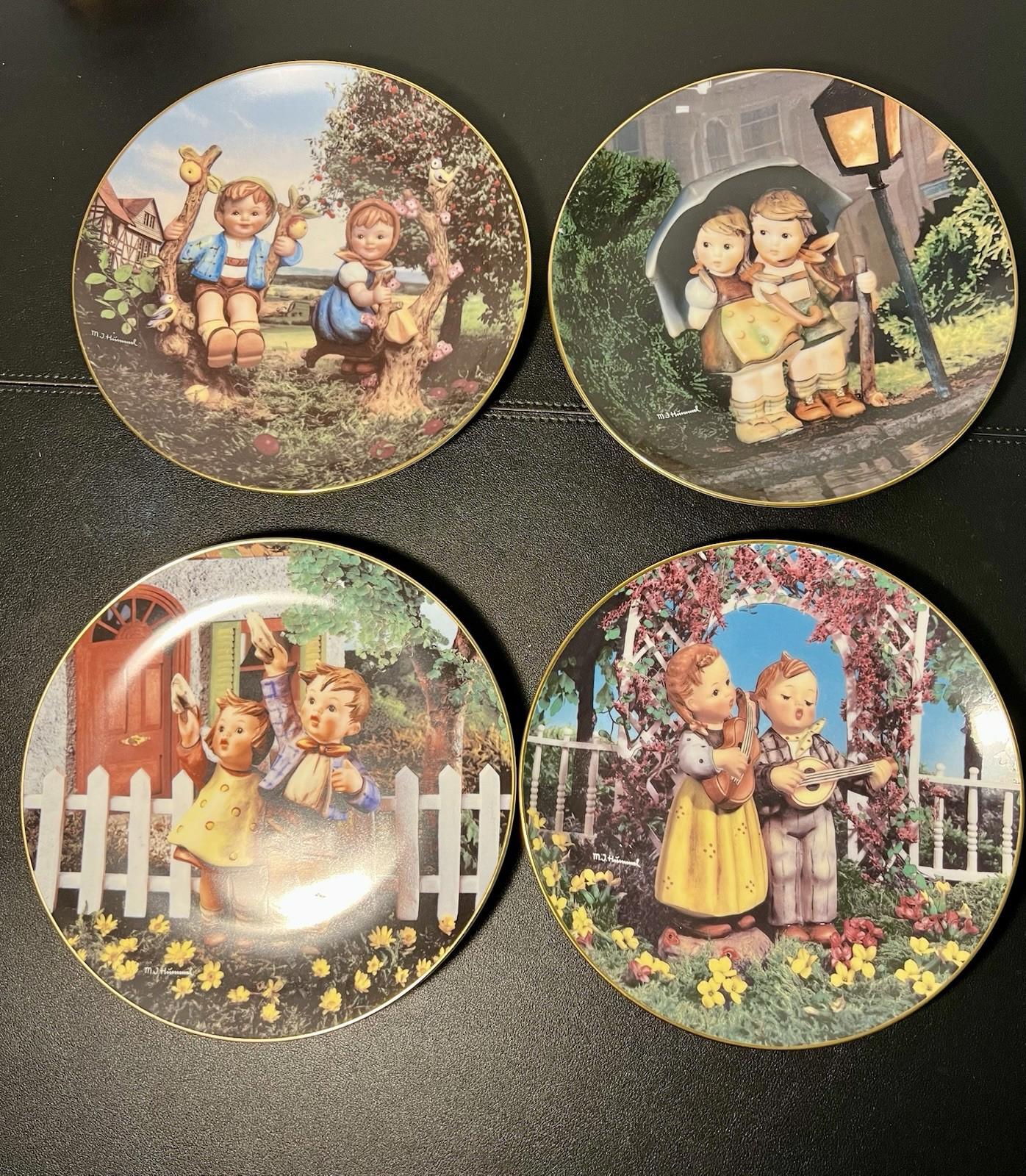 Hummel 1989-90 4 Collectible Little Companions Plates Numbered Matching Q5087