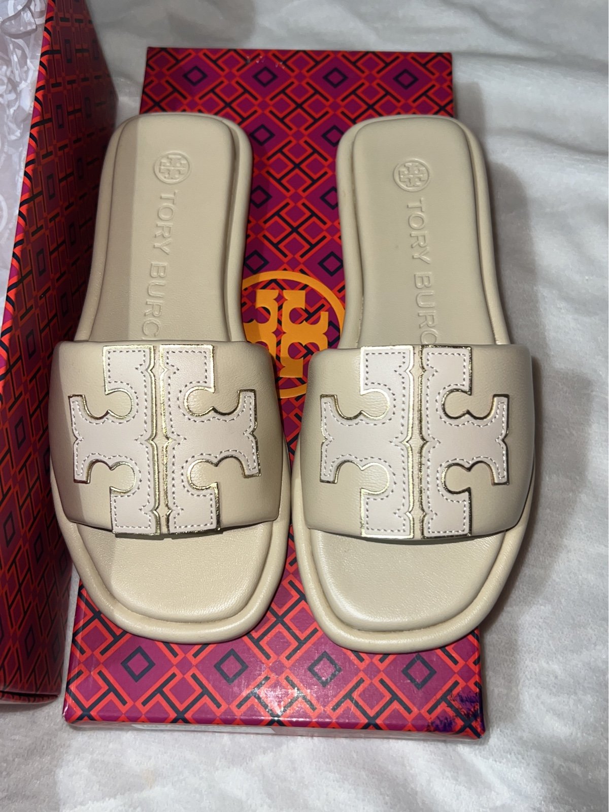 Tory Burch Double T sport slide