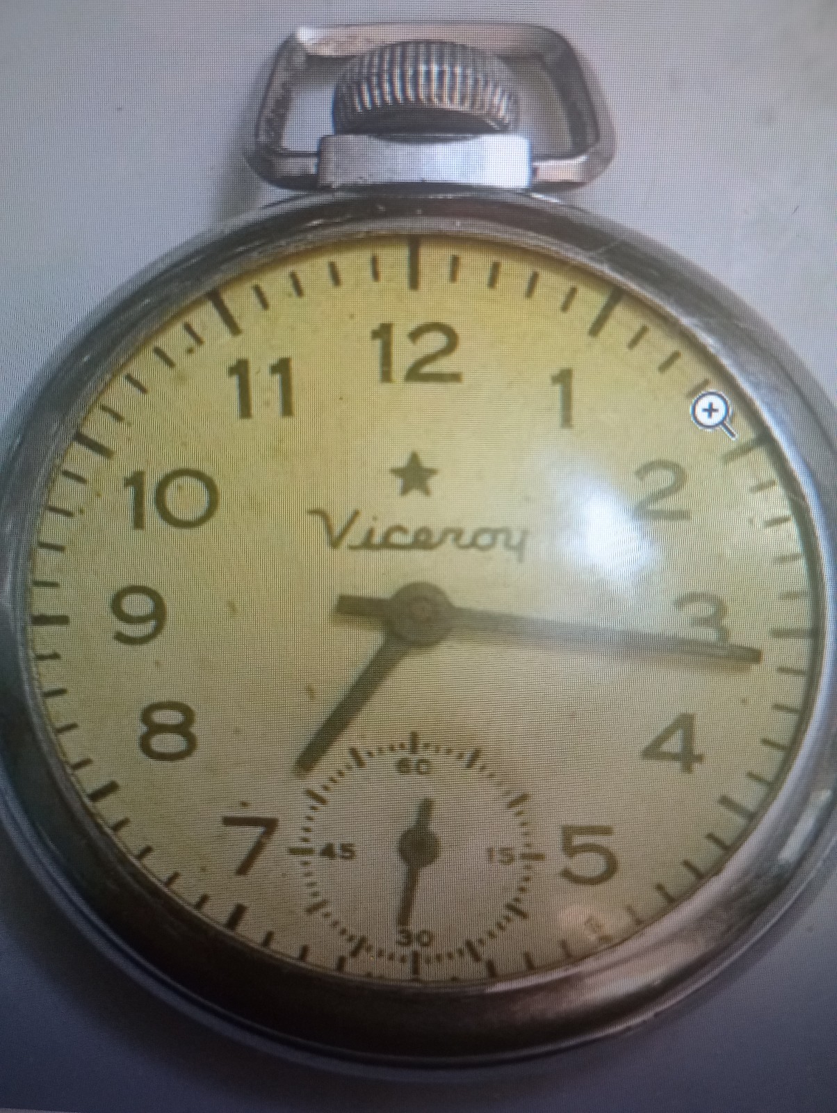 Vintage 1950s viceroy pocket watch manual/mechanical