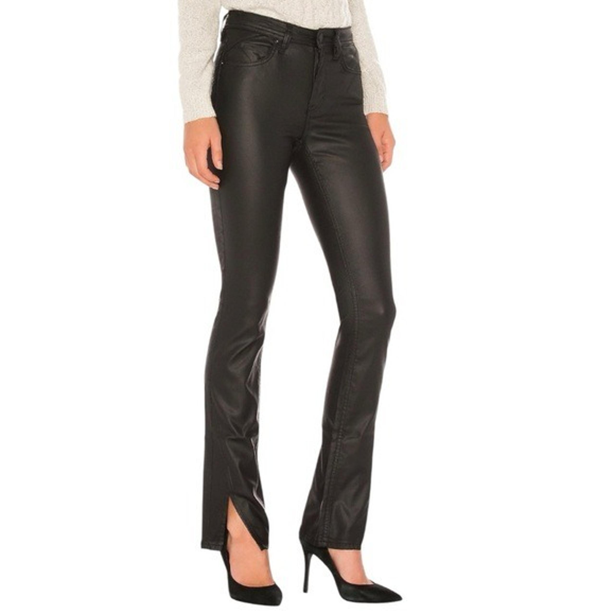 Free People Spellbound Coated Bootcut Jean size 32 in Black