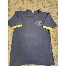 True Vintage 70's Hog's Breath Saloon Biker Bar T-Shirt Size S/M THRASHED