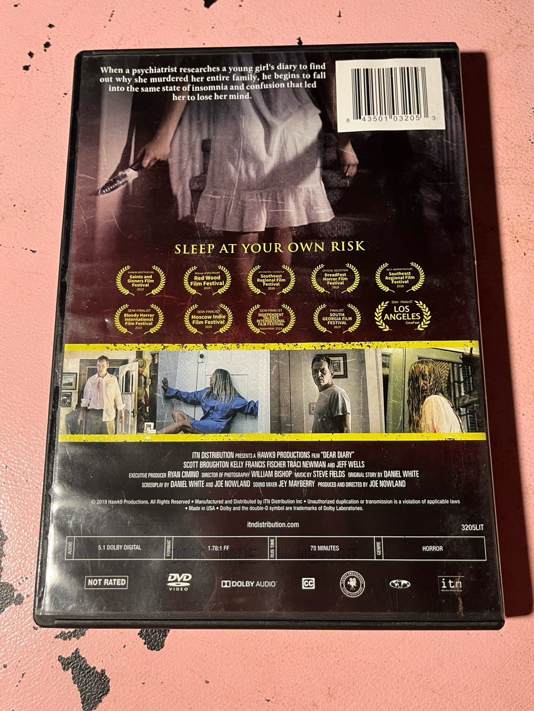 Dear Diary aka Wake Up dvd psychological horror 2019 - detail